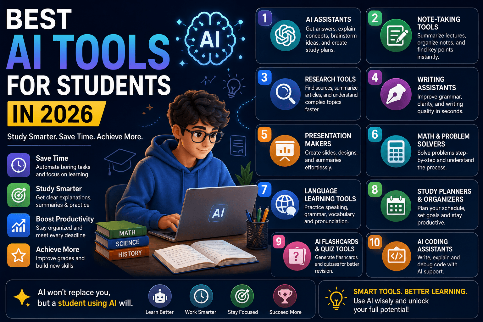 Best AI Tools for Students in 2026: Study Smarter and Save Time