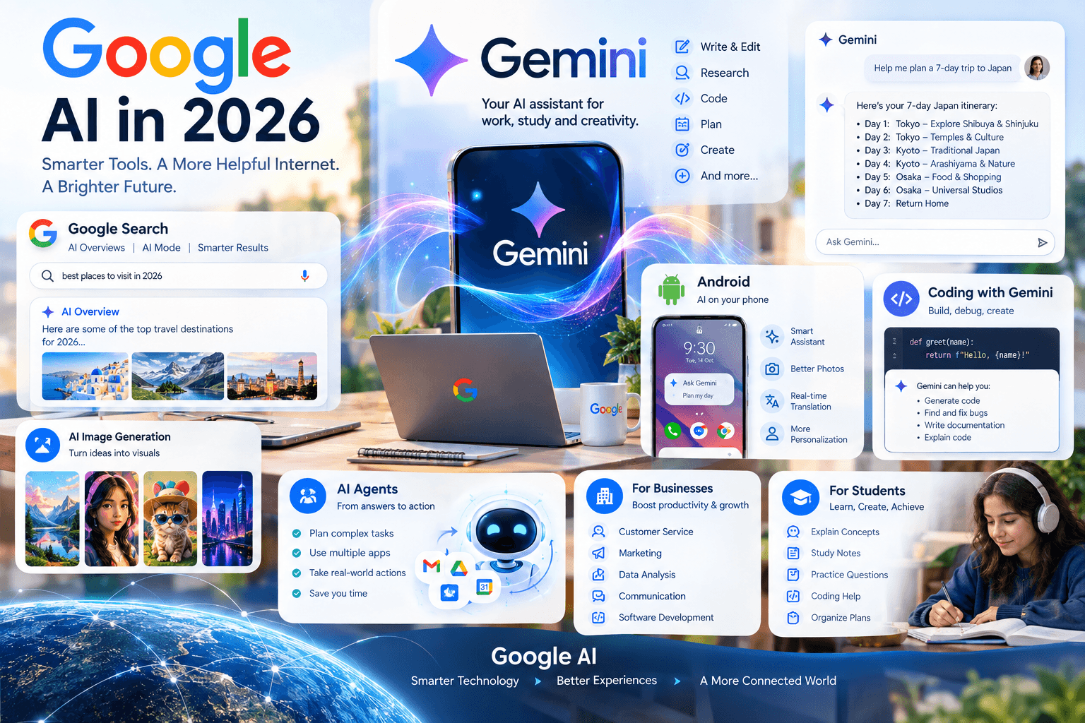 Google AI in 2026: New Gemini Features, Search Changes & What’s Next