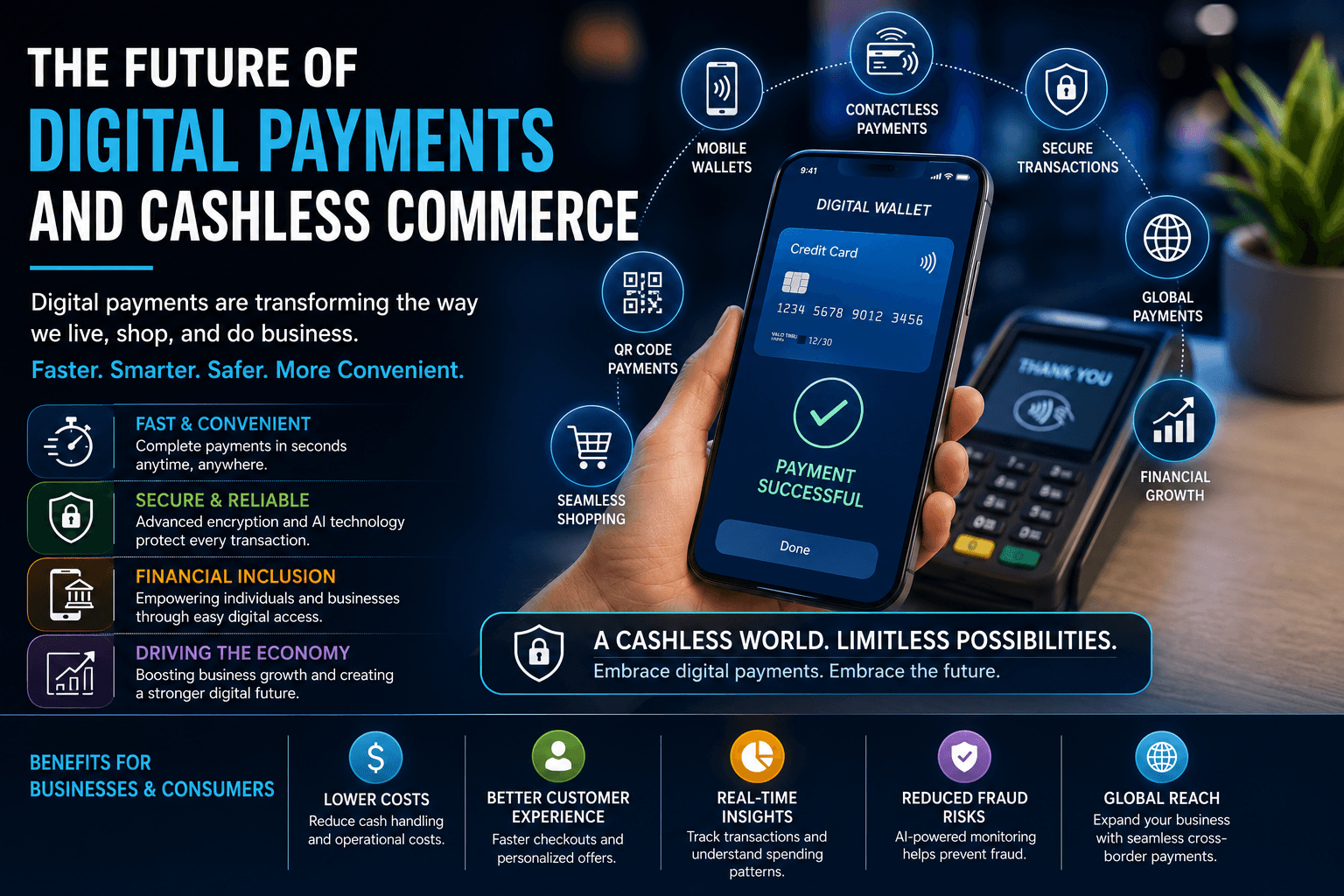 The Future of Digital Payments and Cashless Commerce