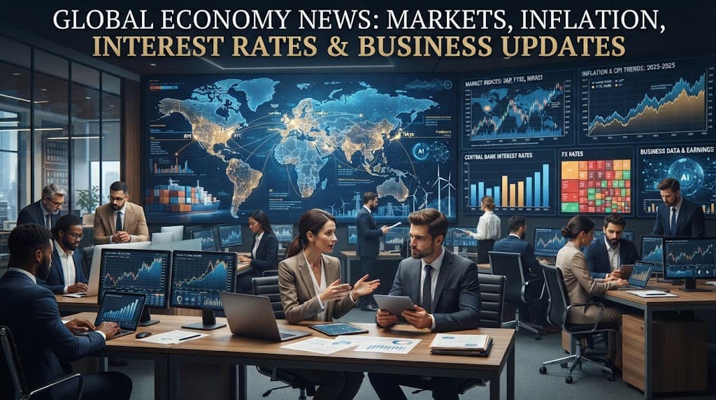 Global Economy News: Markets, Inflation, Interest Rates & Business Updates