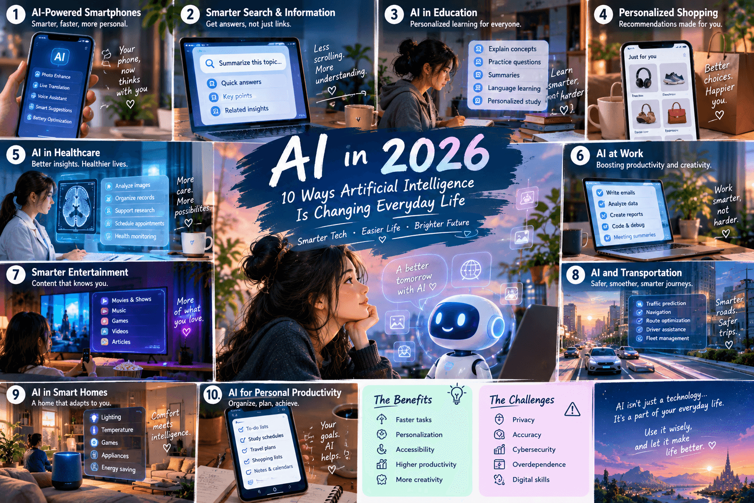 AI in 2026: 10 Ways Artificial Intelligence Is Changing Everyday Life