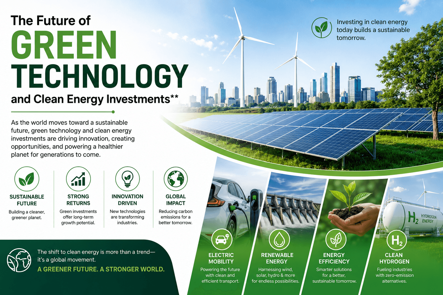 The Future of Green Technology and Clean Energy Investments