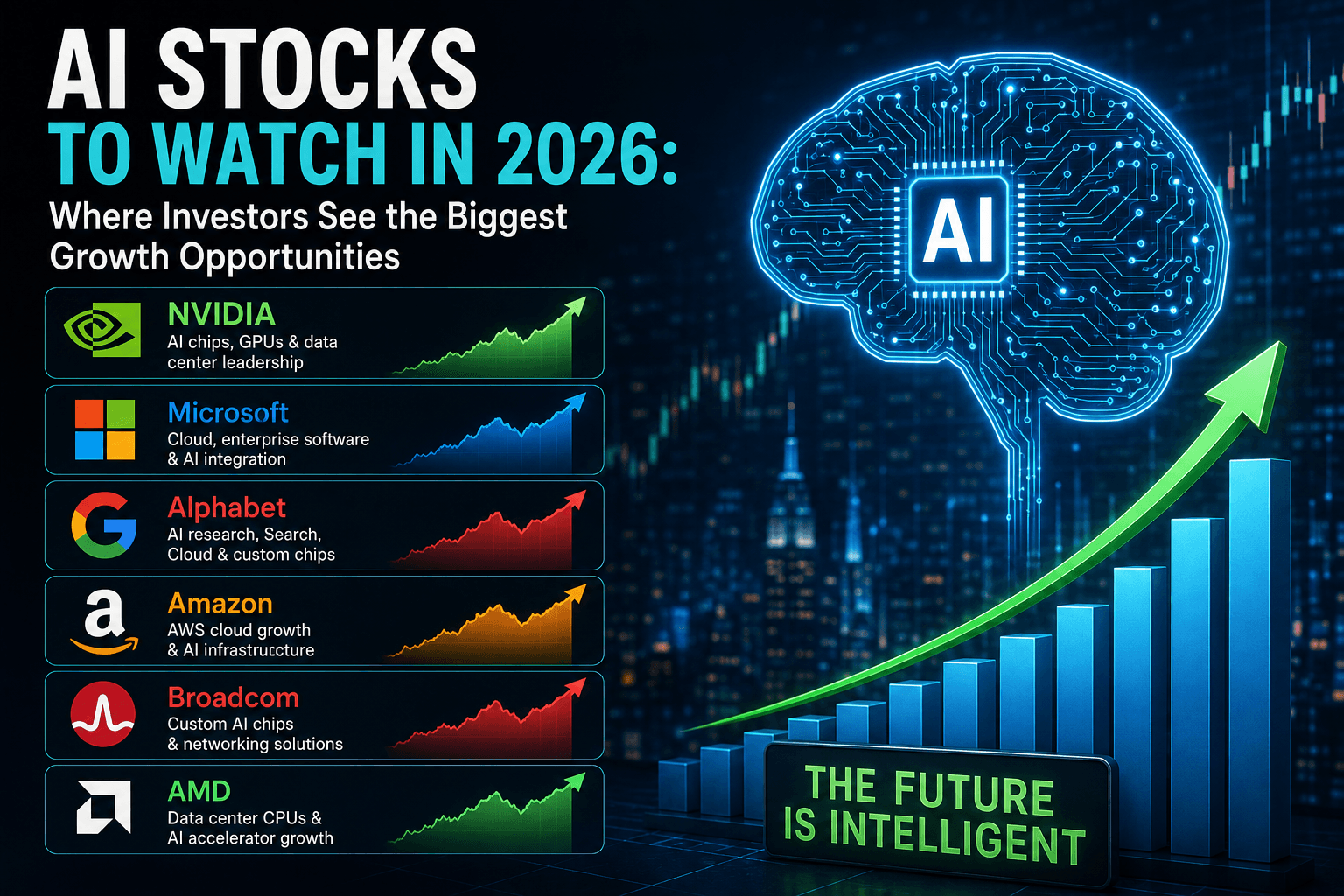AI Stocks to Watch in 2026: Where Investors See the Biggest Growth Opportunities
