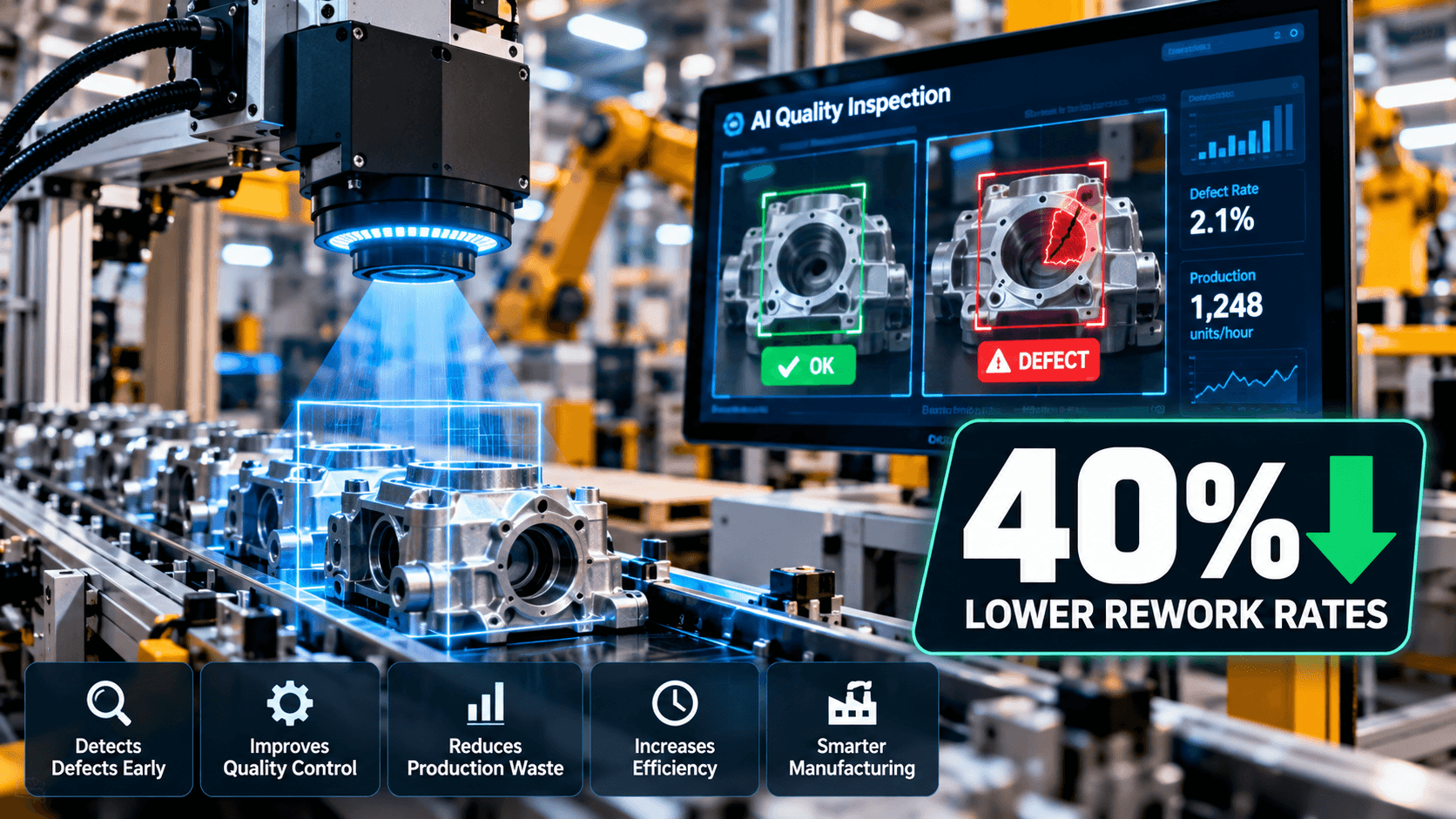 Replacing the Quality Inspector: How Vision AI Can Cut Factory Rework Rates by 40%